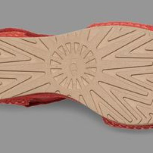 NWT - UGG Women's Ileana Strap Wedge Sandal, RED Pepper, 8 - Picture 7 of 8